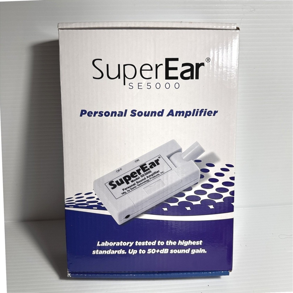 SuperEar Personal Sound Amplifier Model SE5000 PSAP 50dB Gain Hand Held